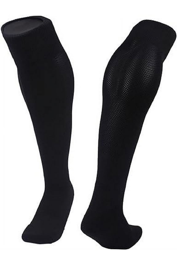 Men's 1 Pair Knee High Sports Socks for Baseball/Soccer/Lacrosse MBlack