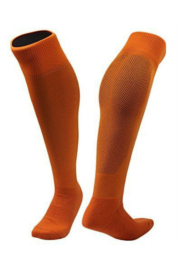 Men's 2 Pairs Knee High Sports Socks for Baseball/Soccer/Lacrosse MOrange