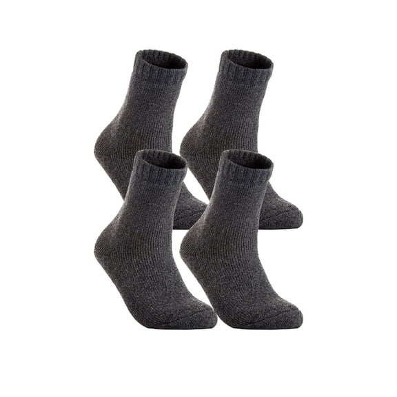 Meso Men's 4 Pairs Extra Thick Wool Socks SolidDark Gray