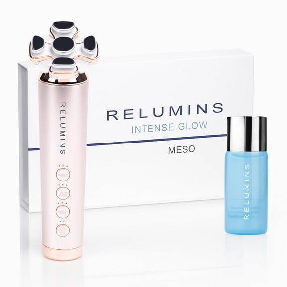 Meso Scar & Radiantwave Skincare Duo Collagen Peptide Serum with Snail Mucin and Light-Enhanced Facial Wand for Texture Refinement and Skin Rejuvenation