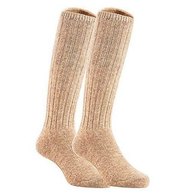 Meso Unisex Children 2 Pairs Knee High Wool Boot Socks MFS02 Size 2-4YBeige