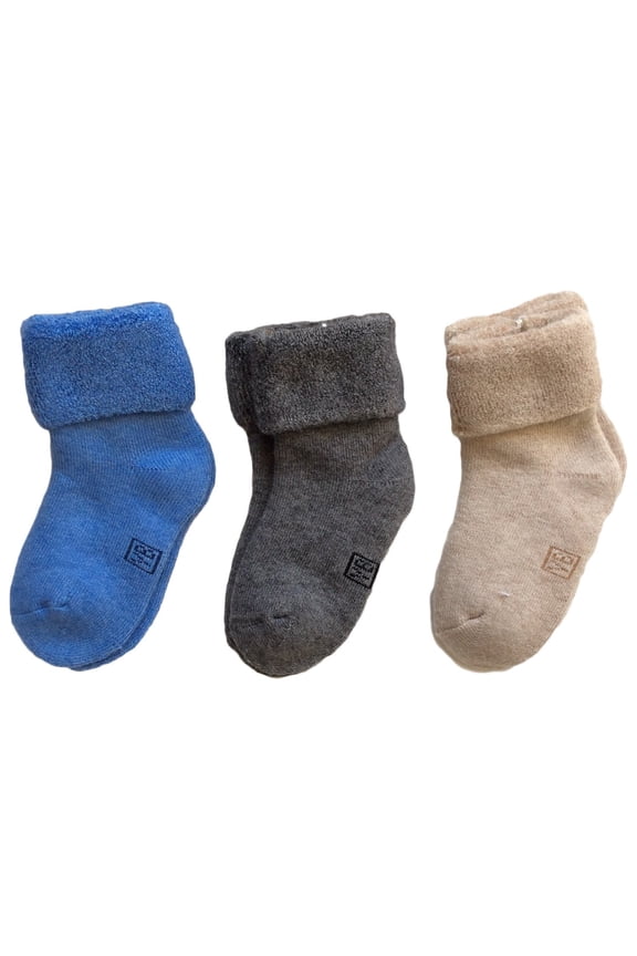 Unisex Children 6 Pairs Pack Wool Socks Solid Color