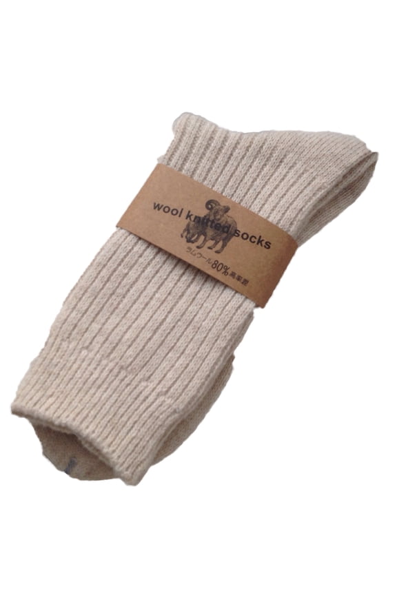 Women's 1 Pair Knitted Wool Socks One Size 7-10