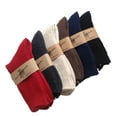 thumbnail image 1 of Meso Women's 4 Pairs Knitted Wool Socks One Size 7-10, 1 of 4