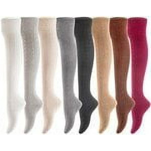 Meso Women's 4 Pairs Pack Truly Beautiful Knee-High Cotton Socks. Soft, Comfortable and Durable Size 6-9 M8212 Assorted