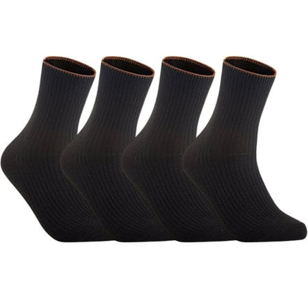 Meso Women's 4 Pairs Socks Solid Color Size 7-9(Black)