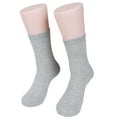 thumbnail image 1 of Meso Women's 4 Pairs Ultralight Breathable Wool Crew Socks. Extra Comfortable, Cozy Great Activewear for Fun Sports WD Plain Size 6-9 Grey, 1 of 2