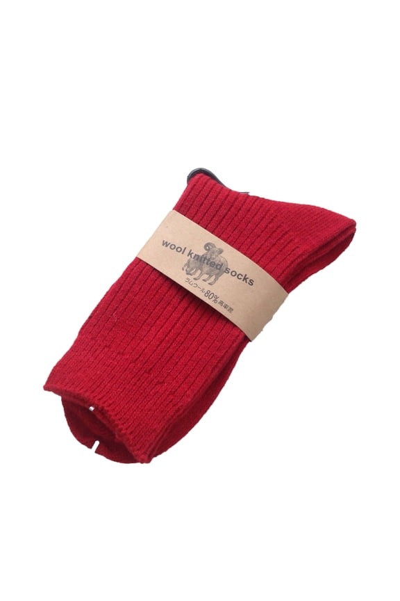 Women's 6 Pairs Knitted Wool Socks One Size 7-10