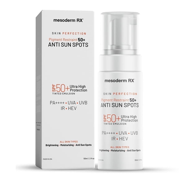 Mesoderm RX SPF 50+ Tinted Sunscreen for Face Broad Spectrum UVA/UVB Protection Lightweight Daily Facial Sunscreen 50 mL