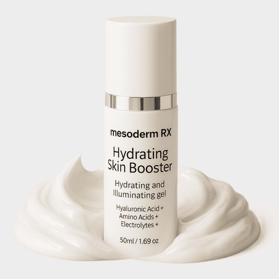 Mesoderm RX Hydrating Skin Booster Face Cream with Hyaluronic Acid, Amino Acids & Electrolytes, Lightweight Daily Moisturizer for Dry, Sensitive & Combination Skin, 50ml