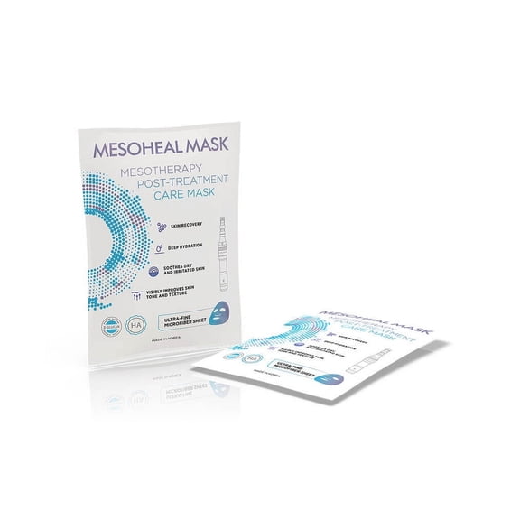 Mesoheal Mesotherapy Mask Post Procedure Aftercare Meso, Lasers, Microneedling, Chemical Peels - 5 pcs