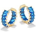 thumbnail image 1 of Mesovor Women Hoop Earrings with Cubic Zirconia 18K Gold Plated Multicoloured Cubic Zirconia Earrings, 1 of 5