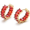 thumbnail image 1 of Mesovor Women Hoop Earrings with Cubic Zirconia 18K Gold Plated Multicoloured Cubic Zirconia Earrings, 1 of 5