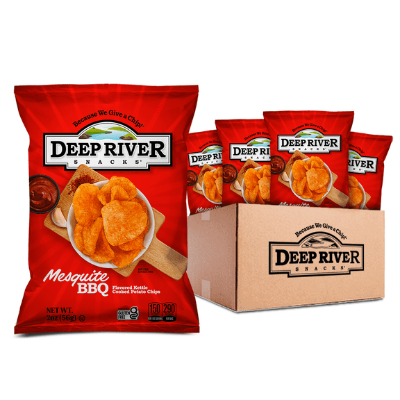Deep River Snacks Mesquite BBQ Kettle Chips, 2 oz Bags, 24 Count