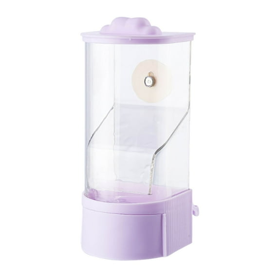 No Mess Automatic Bird Feeder for Cage - Parrot Feeder Inside Cage With Clear Perch and Acrylic Seed Food Container, Automatic Bird Feeder for Cage Reducing Waste for Small Birds