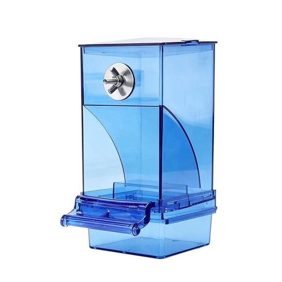No Mess Bird Feeders, Automatic Parrot Feeder Cage Accessories, Transparenty Acrylic Parakeet Seed Container No-Spill Food Feeder Drinker for Small Birds Canary Cockatiel Finch