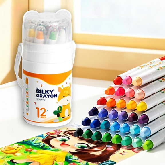 Mess-Free Art Set With Jumbo Twistable Crayons In 12/24/36/48 Colors