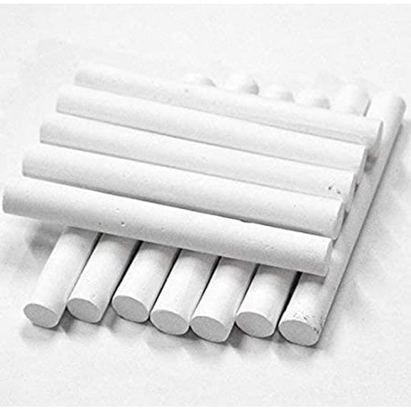 Mess Free Dustless White Chalk Sticks, Limestone Slate Pencils Chalk Piece Full Size | Pack Of 48