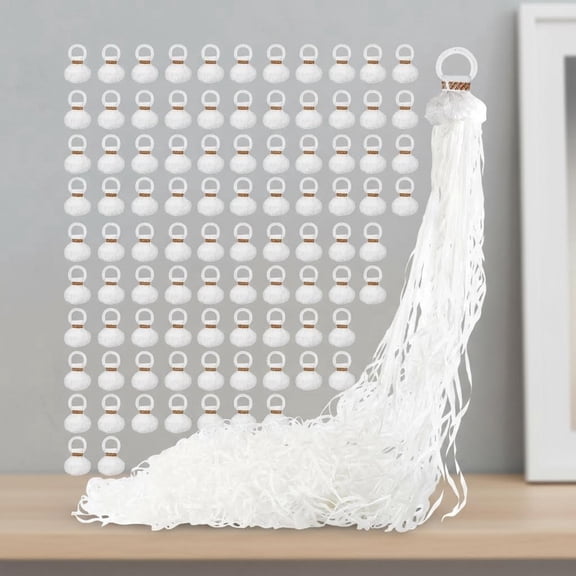 No Mess Streamers, Romantic White Confetti Poppers for Wedding Toss, Hand Throw Party Poppers for Engagement, Birthday Party, Graduation, Christmas, New Year Celebrations
