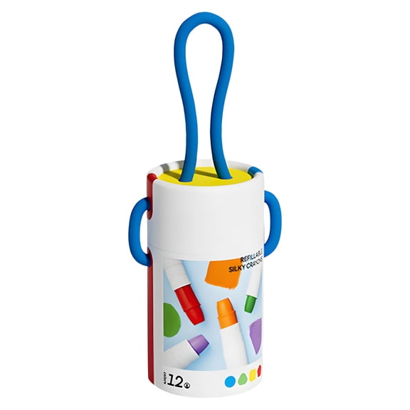 Mess- Washable Crayons for s, Non-Toxic, Easy to Hold, Safe for Sensitive Skin, First Art Set for , Portable Tin Case for On-the-Go Creativity