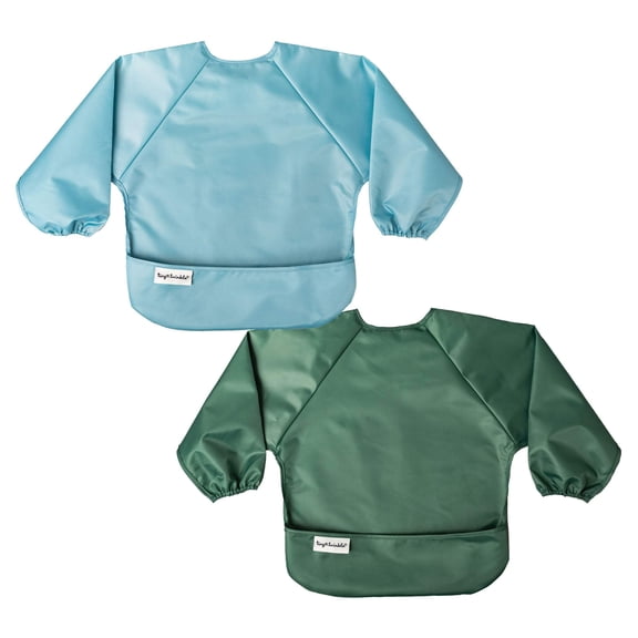 Tiny Twinkle Mess-Proof Long Sleeve Waterproof Feeding Bibs | 2-Pack Sets | Babies & Toddlers