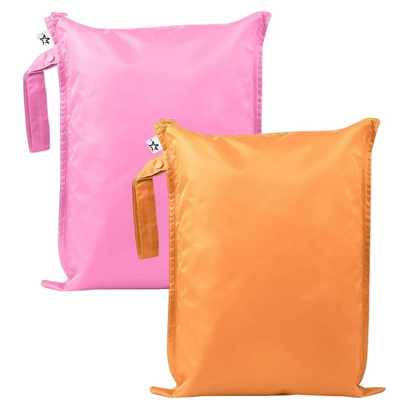 Tiny Twinkle Waterproof Wet Dry Bags | 2-Pack Set | Baby & Toddler Bags for Swim, Diapers and Travel