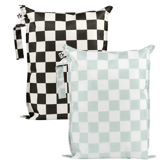 Tiny Twinkle Waterproof Wet Dry Bags | 2-Pack Set | Baby & Toddler Bags for Swim, Diapers and Travel