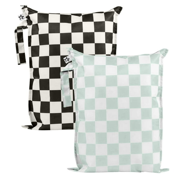 Tiny Twinkle Waterproof Wet Dry Bags | 2-Pack Set | Baby & Toddler Bags for Swim, Diapers and Travel