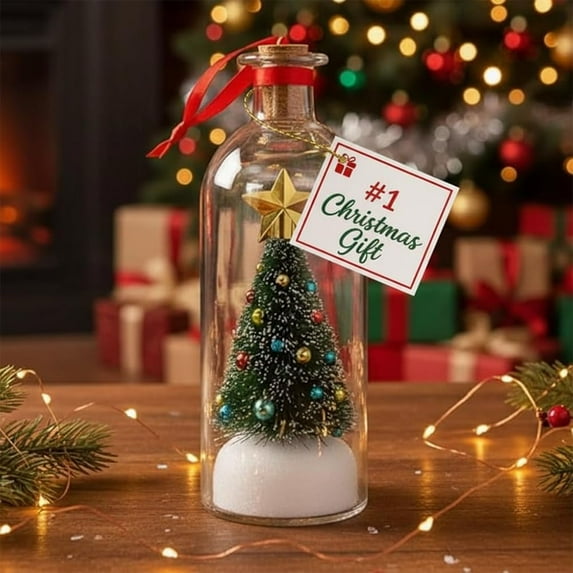 Message in a Bottle Christmas Ornament, Recordable Message in a