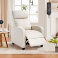 thumbnail image 1 of CL.HPAHKL Recliner Chair, Adult High-Density Sponge Cushion and PU Leather Reclining Chair for Living Room, Bedroom, Home Office, 1 of 8