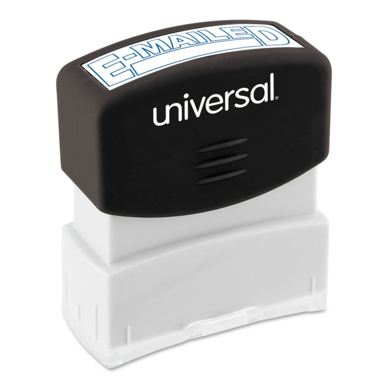 Message Stamp, E-MAILED, Pre-Inked One-Color, Blue Message Stamp, E-MAILED, Pre-Inked One-Color, Blue