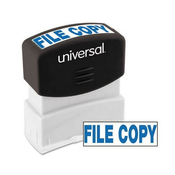 Message Stamp, File Copy, Pre-Inked One-Color, Blue | Bundle of 2 Each