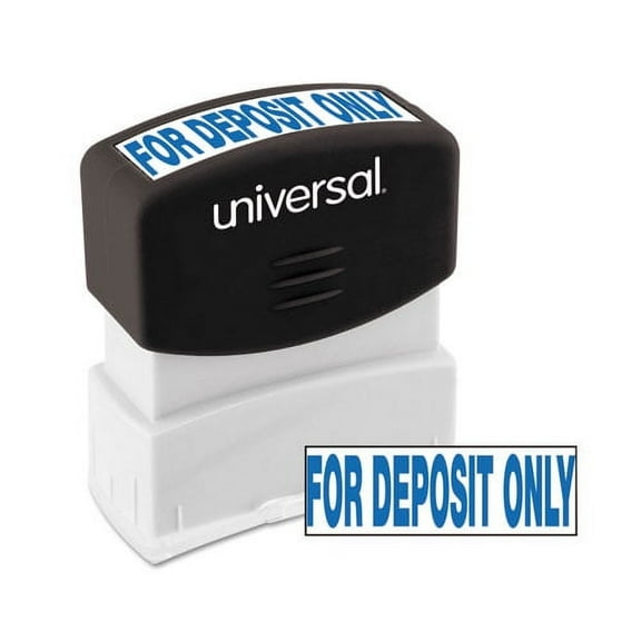 Message Stamp, For Deposit Only, Pre-Inked One-Color, Blue | Bundle of 2 Each