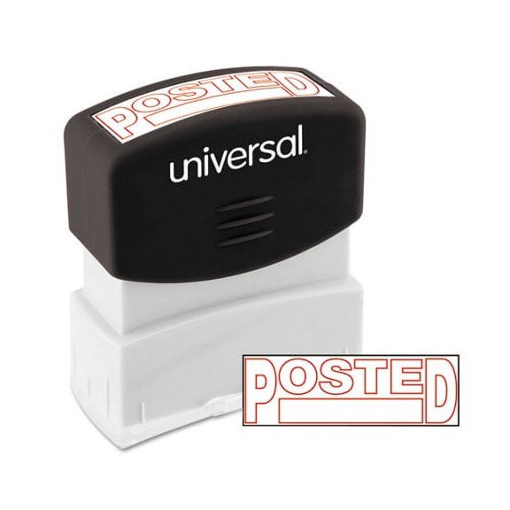 Message Stamp, Posted, Pre-Inked One-Color, Red | Bundle of 10 Each