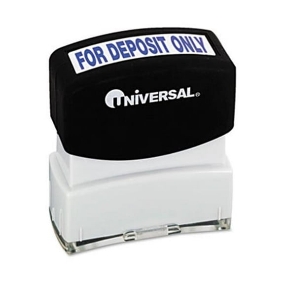 Message Stamp- for DEPOSIT ONLY- Pre-Inked-Re-Inkable- Blue