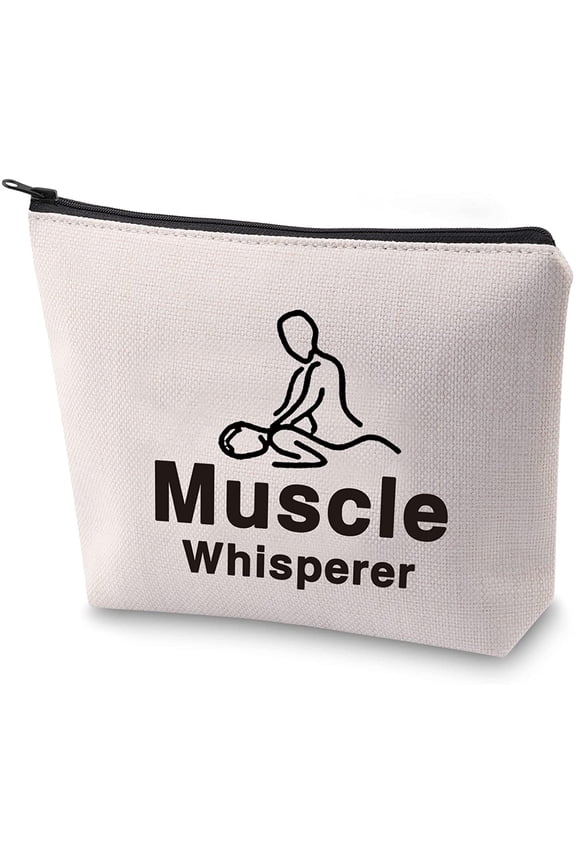 Message Therapy Gift Muscle Whisperer Makeup Bag Physical Therapist Gift Cosmetice Bag for Womens