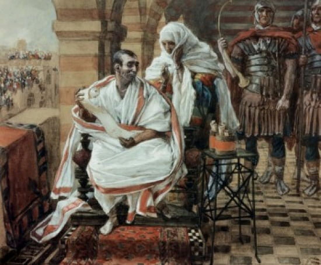 Message from Pilates Wife James Tissot (1836-1902 French) Canvas Art - James Tissot (18 x 24)