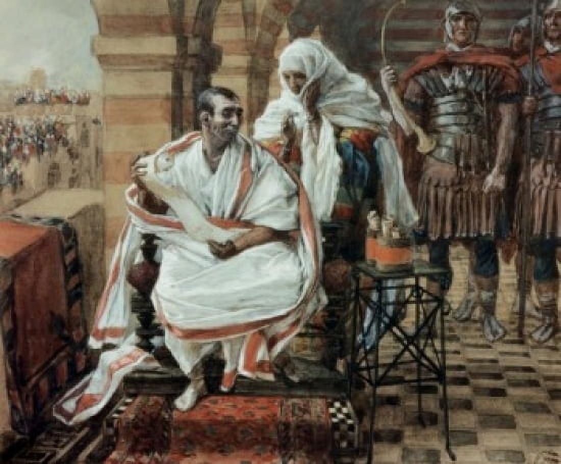 Message from Pilates Wife James Tissot (1836-1902 French) Canvas Art - James Tissot (24 x 36)