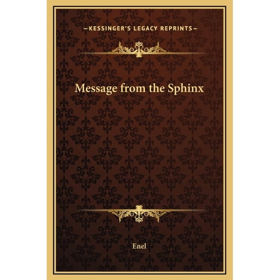 Message from the Sphinx, (Hardcover)