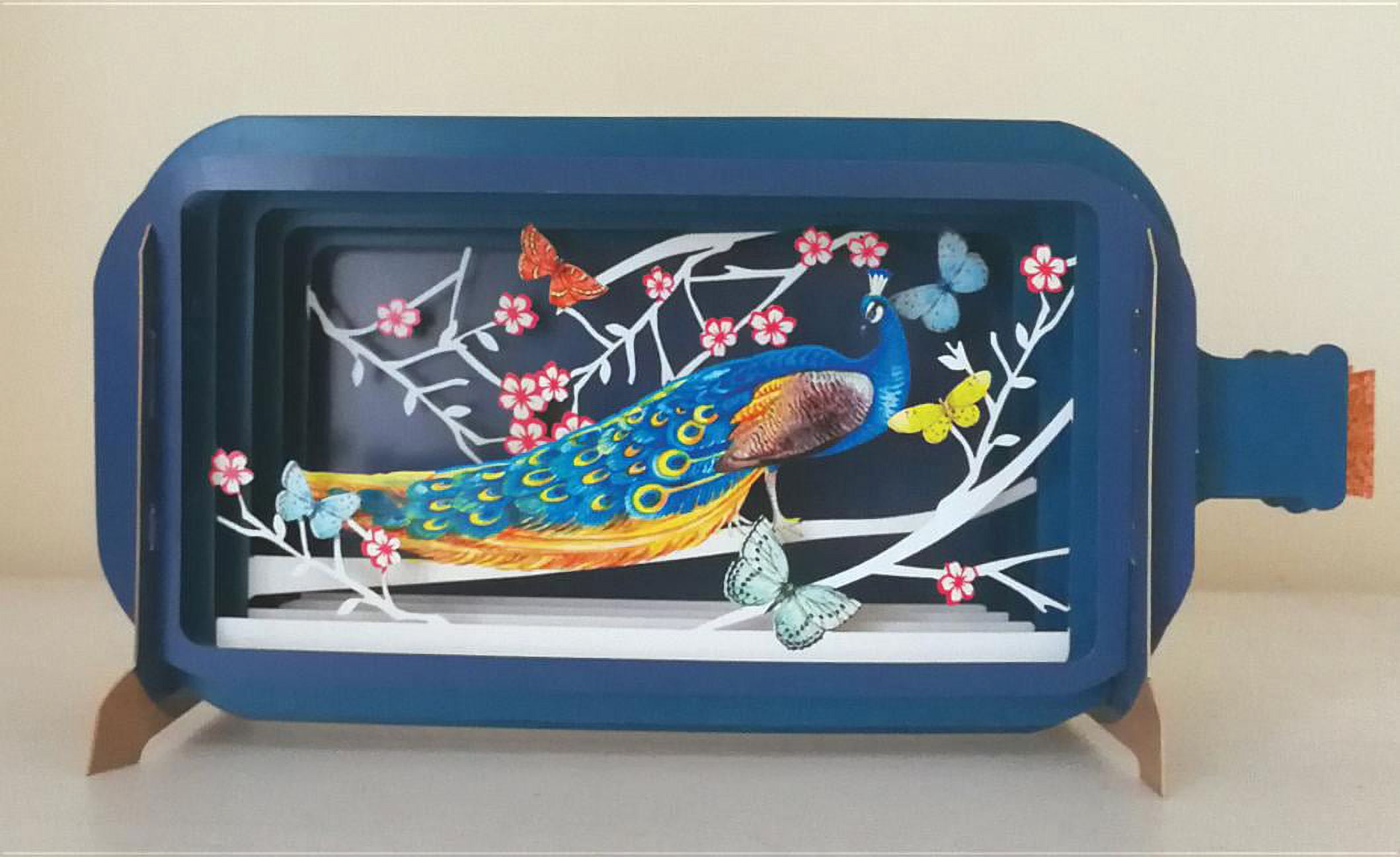 3D Pop-Up Grußkarte 'Message In A Bottle' | Handgefertigt, Mit Frau & Hund Design, 12.7x24.1 Cm