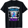 thumbnail image 1 of Messed Wrong Chick Ribbon Rheumatoid Arthritis Awareness T-Shirt, 1 of 4