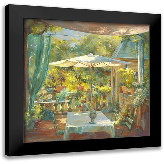 Messely, Johan 12x12 Black Modern Framed Museum Art Print Titled - Bon vivre a Lourmarin