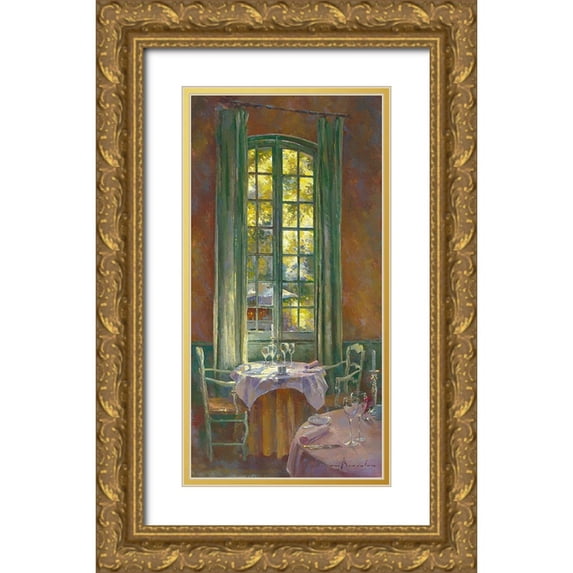 Messely, Johan 14x24 Gold Ornate Wood Framed with Double Matting Museum Art Print Titled - Rendez-vous secret