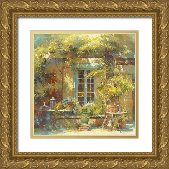 Messely, Johan 26x26 Gold Ornate Wood Framed with Double Matting Museum Art Print Titled - Une journee d ete