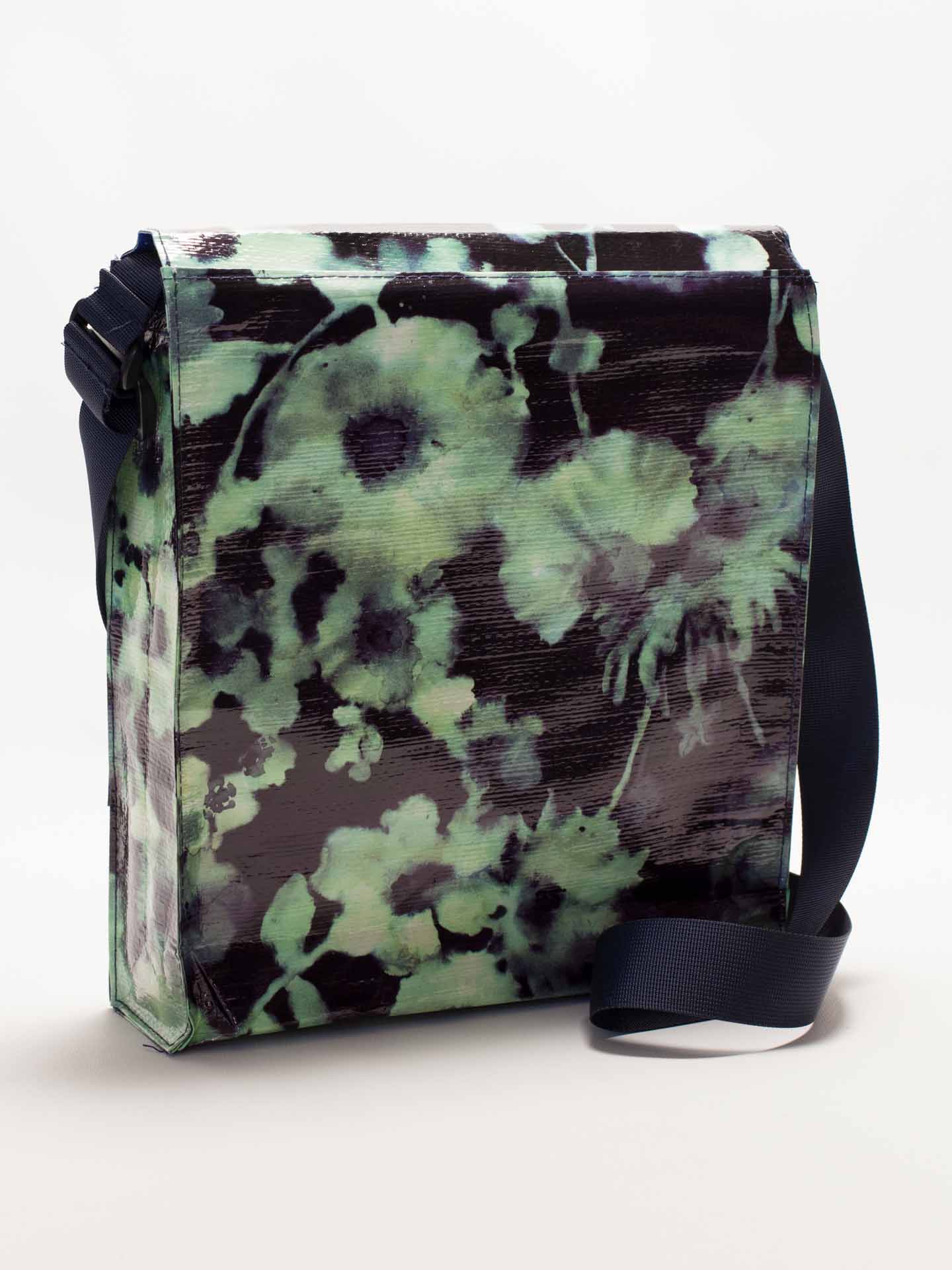 Messenger Bag Blue Q Blossom Blue 11x12" New QA908