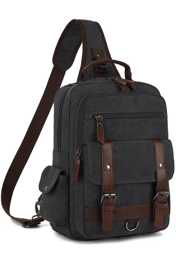 Messenger Bag, Canvas Backpack for Travel, Men's Bag, Dual-use Bag for Hand Carry and Crossbody Carry