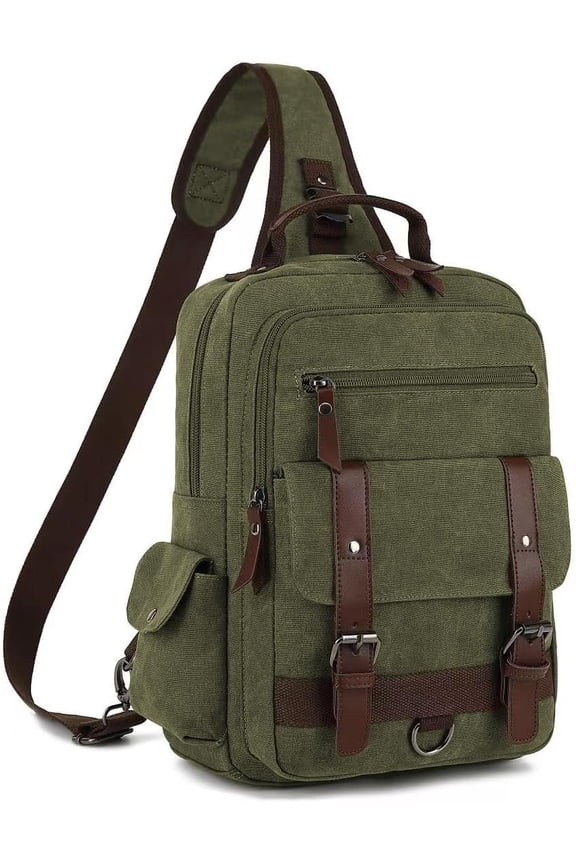 Messenger Bag, Canvas Backpack for Travel, Men's Bag, Dual-use Bag for Hand Carry and Crossbody Carry