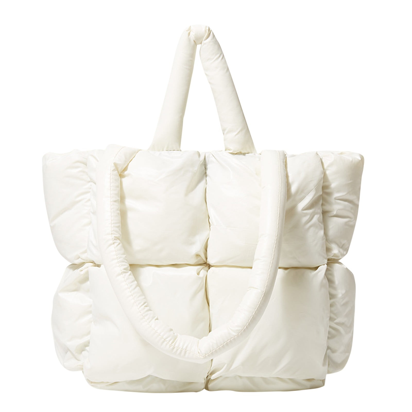 Sling Bag for Women,Ladies Large Quilted Tote Bag Winter Soft Quilted  Shoulder Bag down Shoulder Bag Ladies Handbag Straps for Crossbody Bags  Women