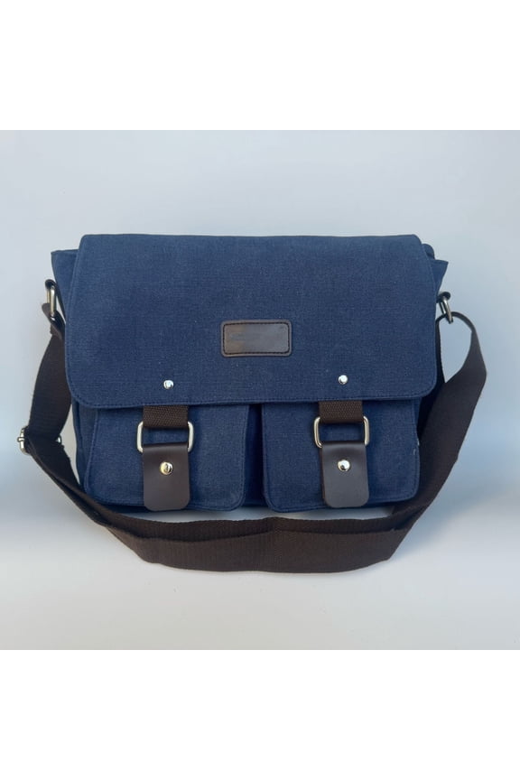 Messenger Bag for Men, Canvas Satchel Shoulder Bag Vintage Crossbody Laptop Bag, Travel Crossbody Purse Briefcase Business Bag for Laptop