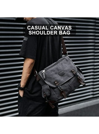 Fashion Large Capacity Water-washed Canvas Crossbody Bag